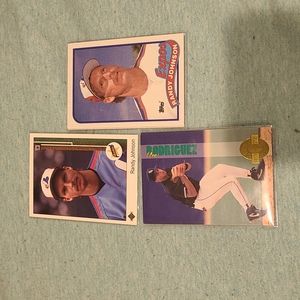 Rare Randy Johnson rookies ,Alex Rodriguez rookies